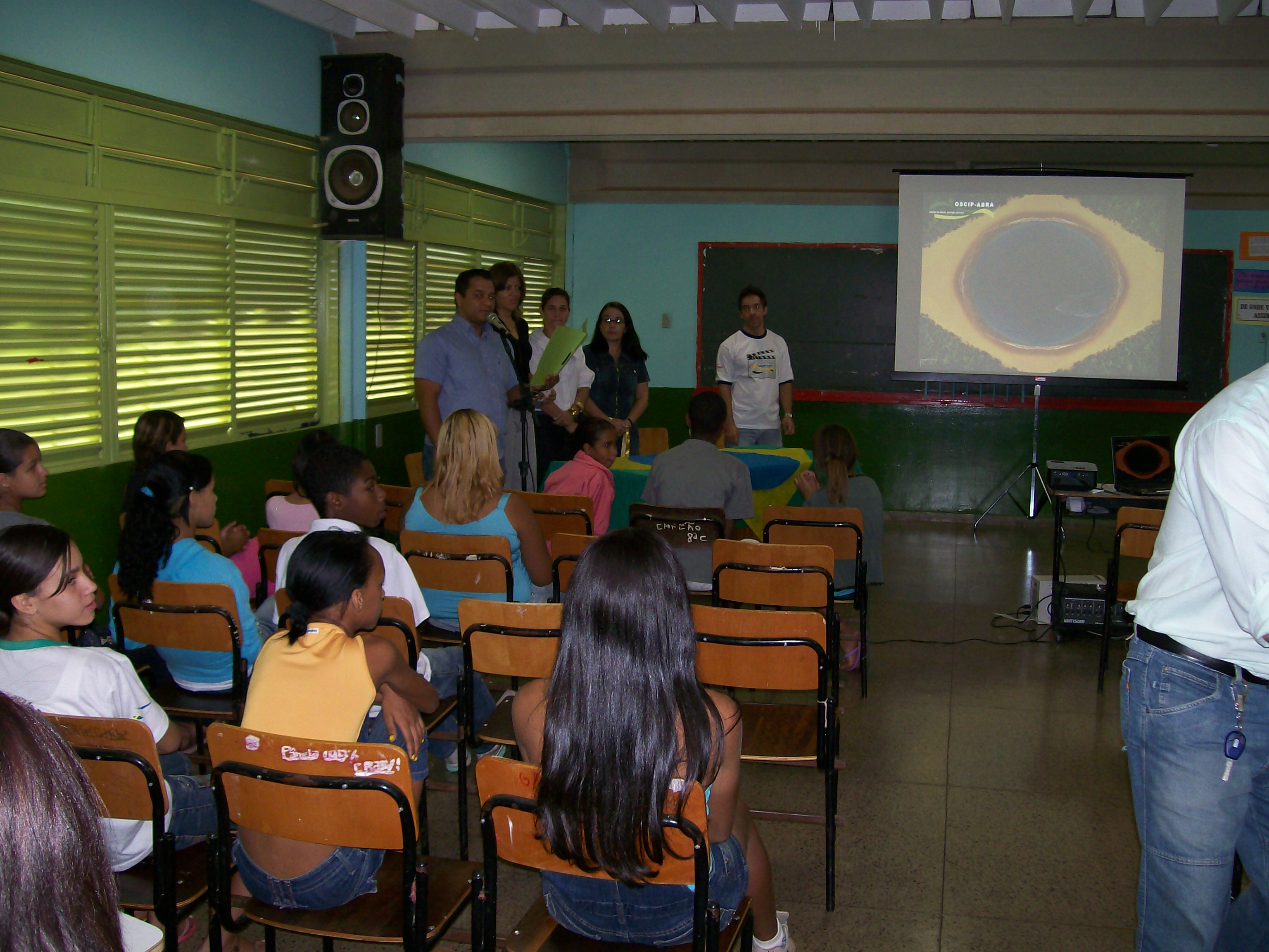 Registro de aula do Cine Cidadão no CEF NSF